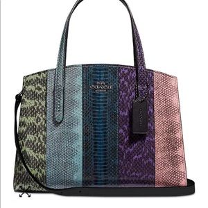Coach Charlie multi snake skin Crossbody